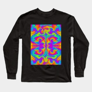 Tie-dye, digital fluid pour Long Sleeve T-Shirt